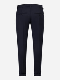 Pantalone skinny fit Gaubert in flanella stretch blu