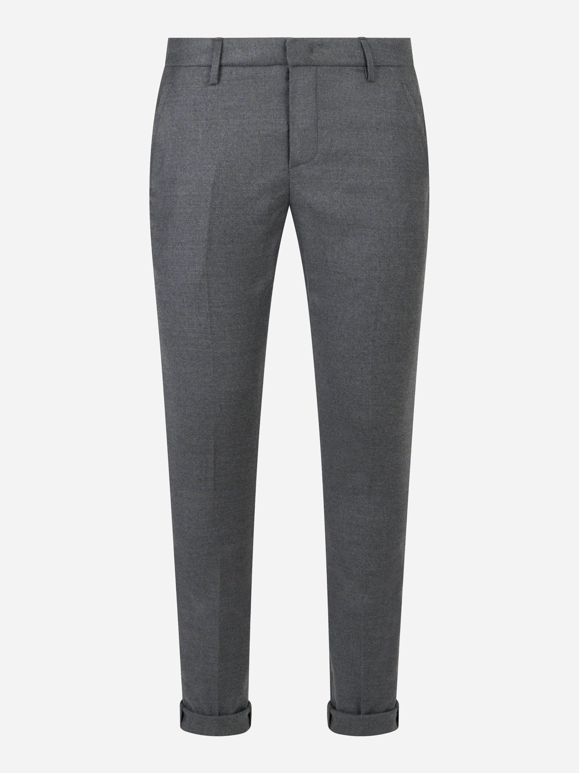 Pantalone skinny fit Gaubert in flanella stretch grigia