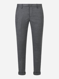 Pantalone skinny fit Gaubert in flanella stretch grigia