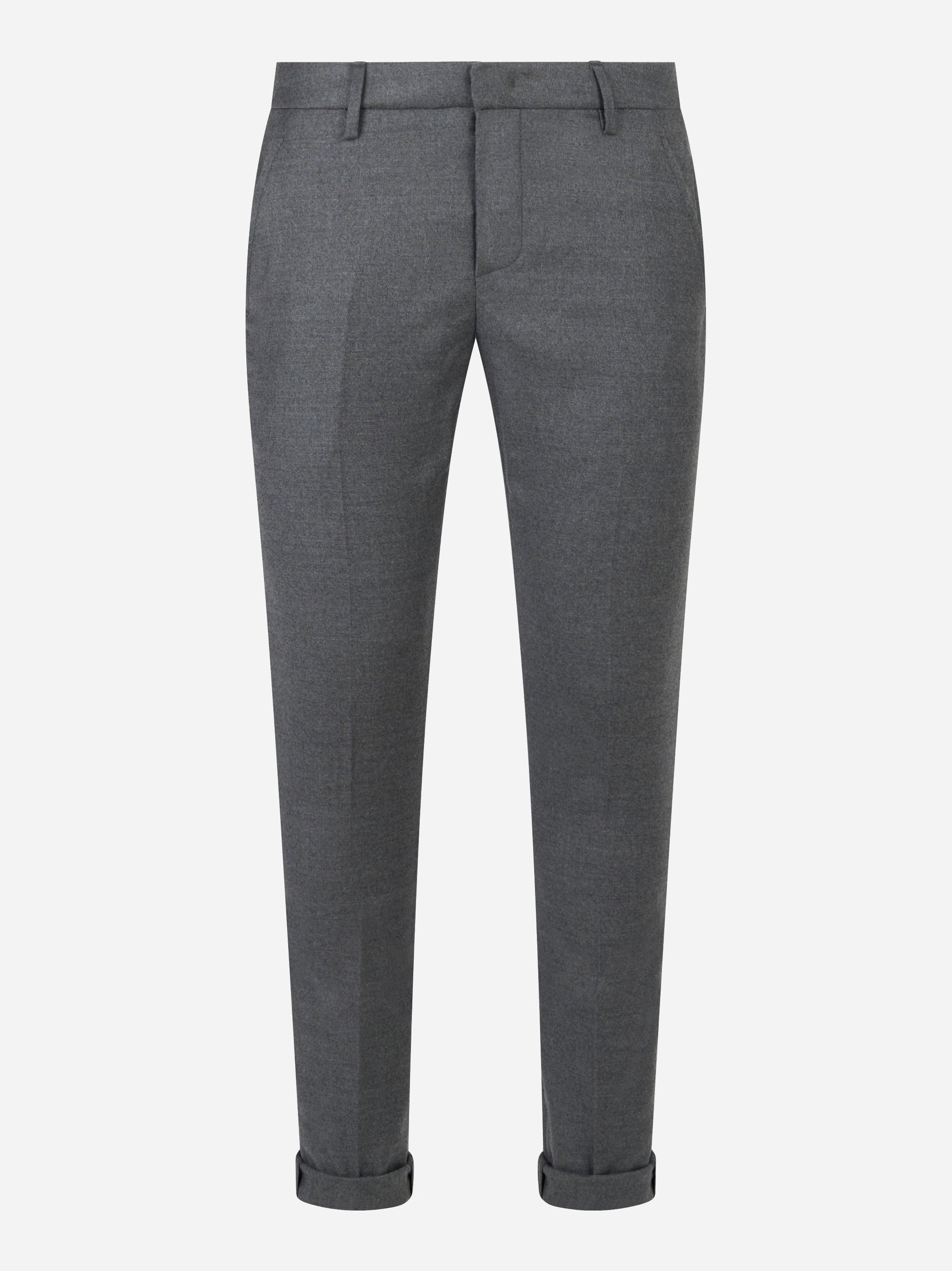 Pantalone skinny fit Gaubert in flanella stretch grigia