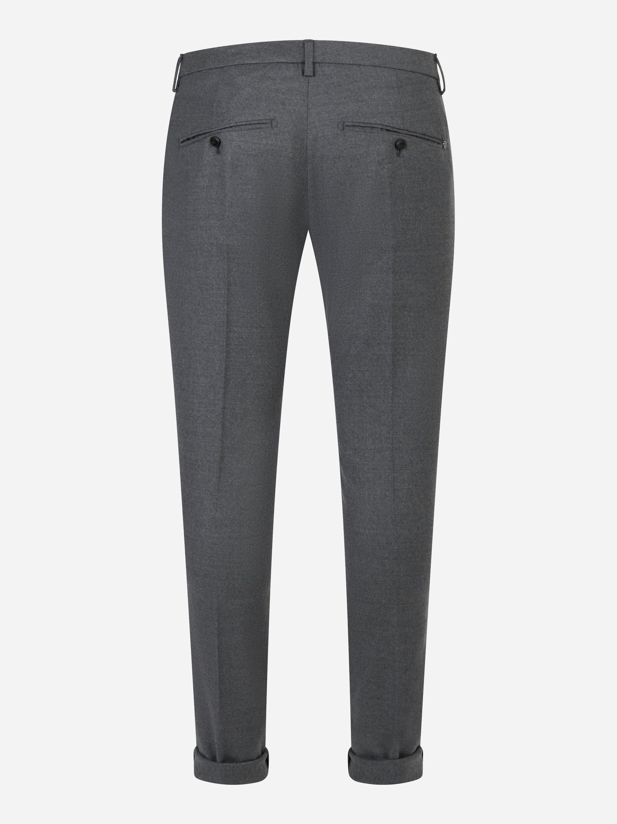 Pantalone skinny fit Gaubert in flanella stretch grigia