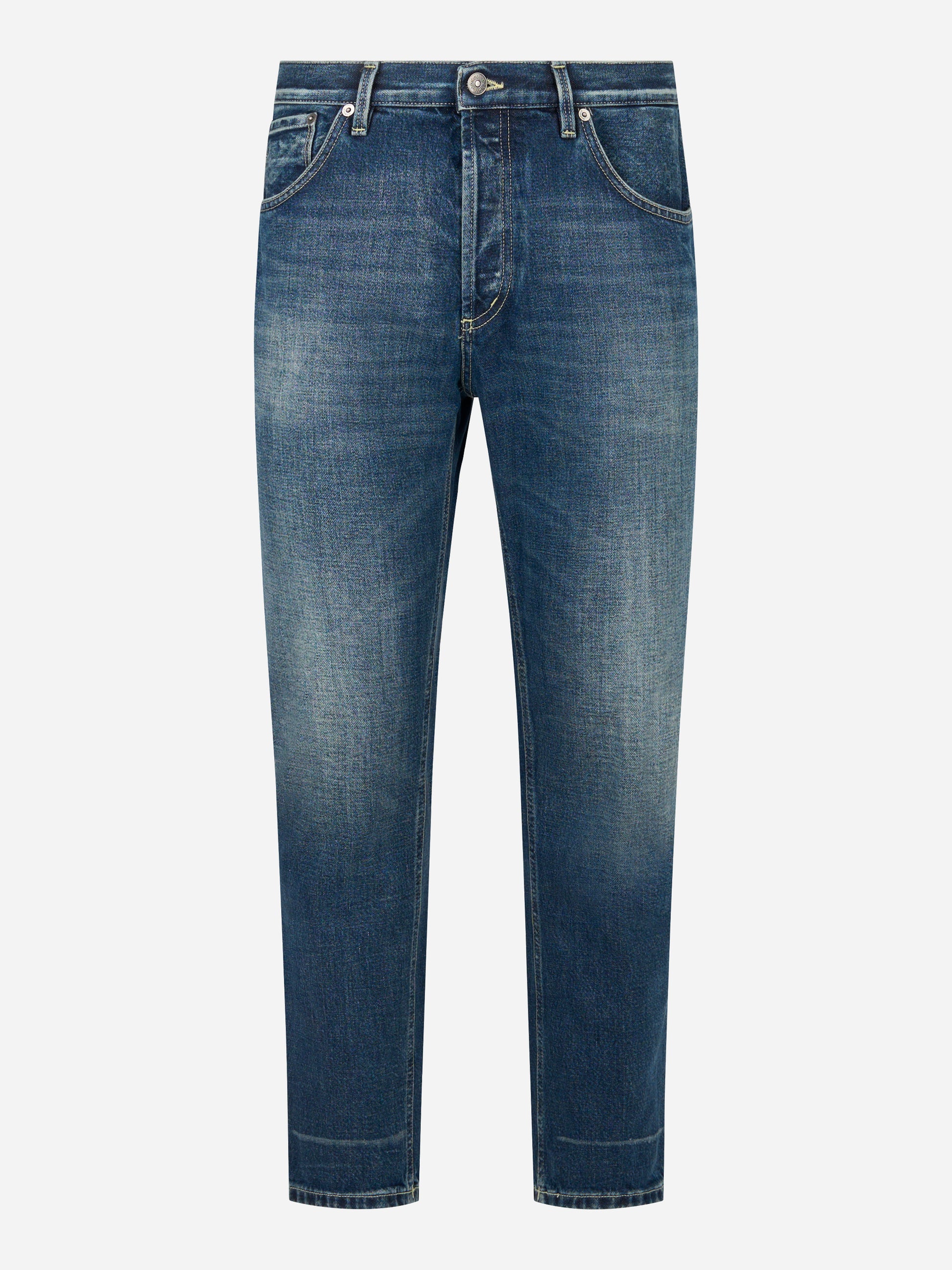 Jeans blu carrot fit Brighton in denim fermo