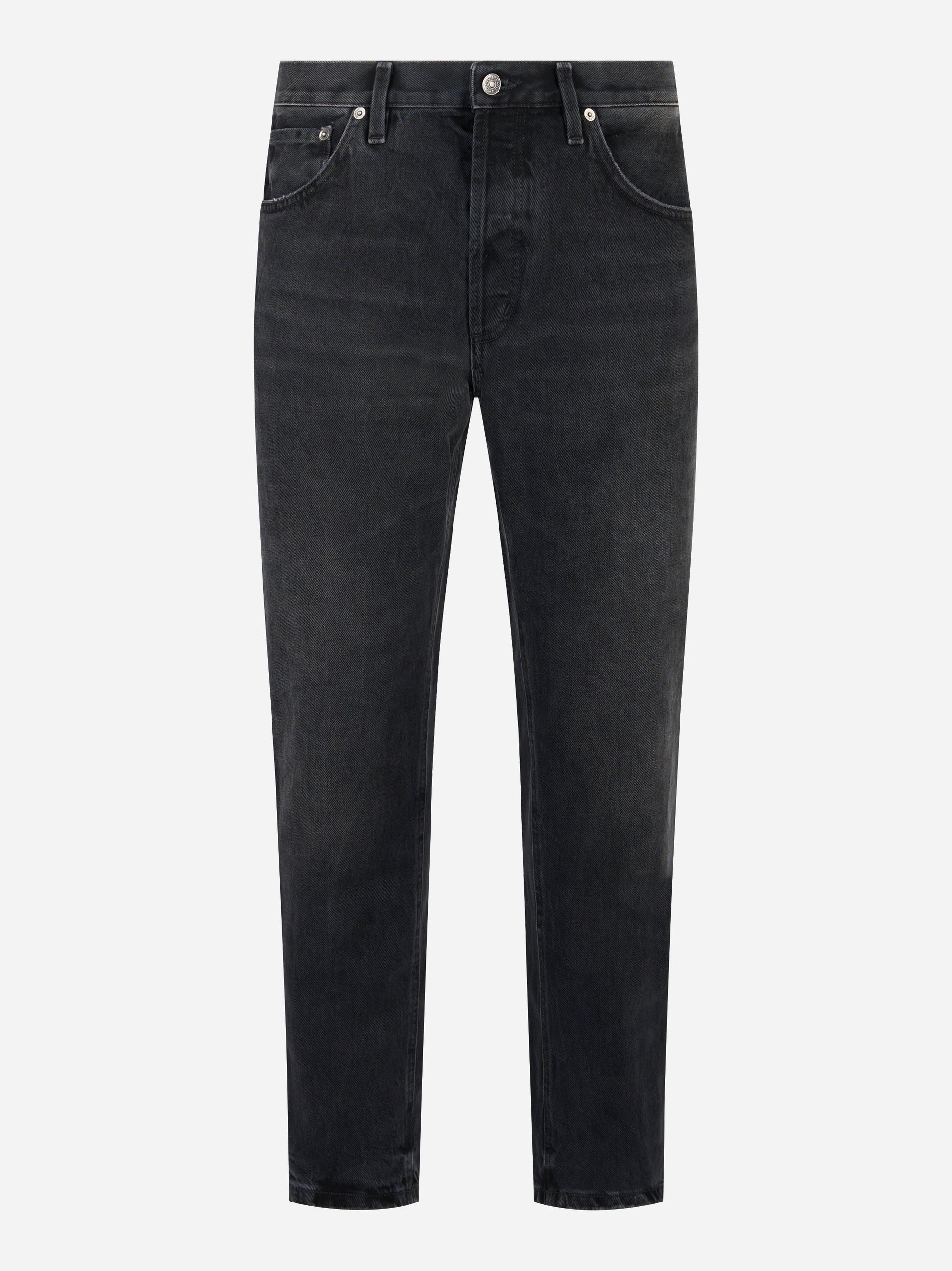 Jeans carrot fit Brighton in denim fermo nero
