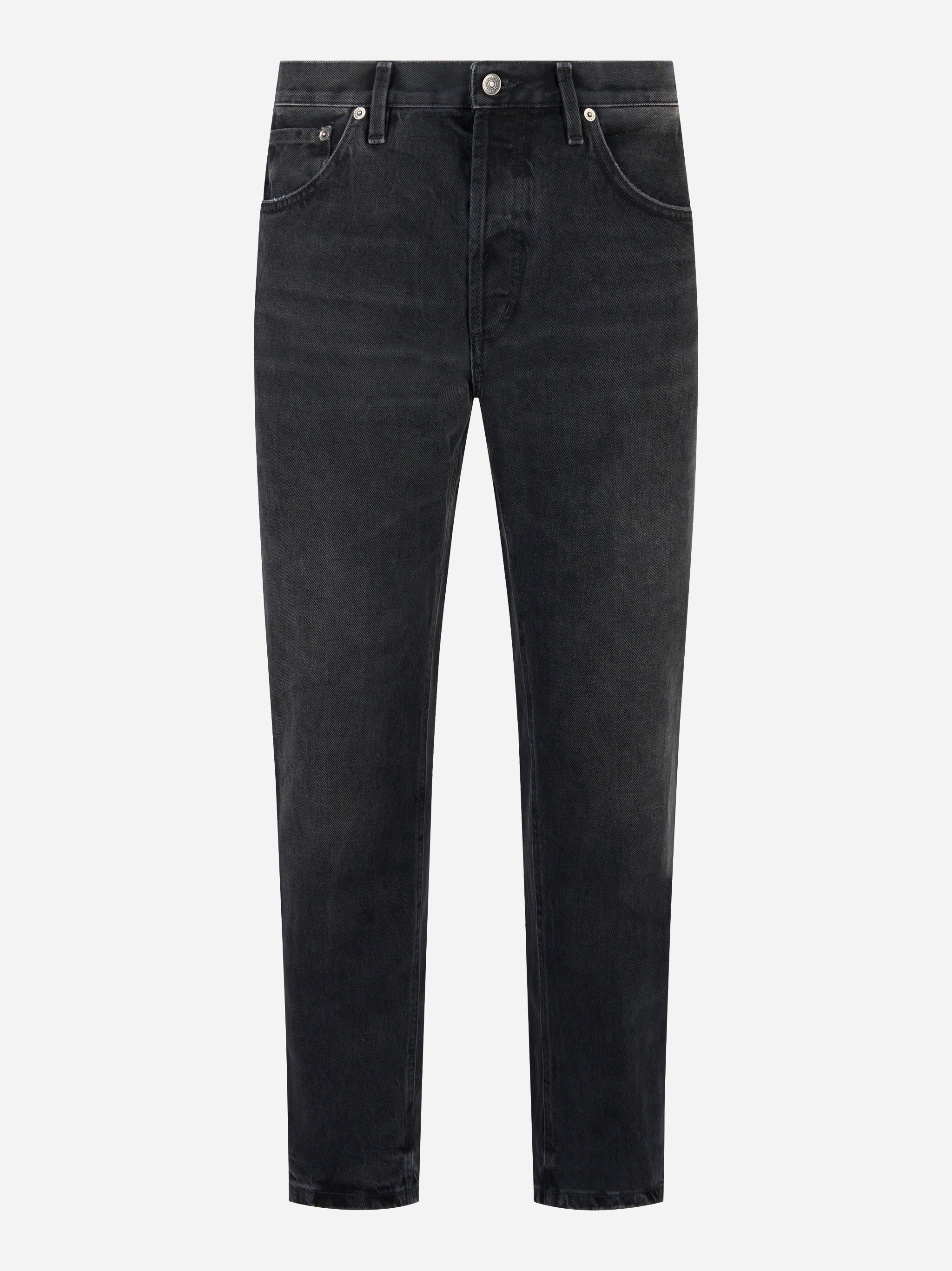 Jeans carrot fit Brighton in denim fermo nero
