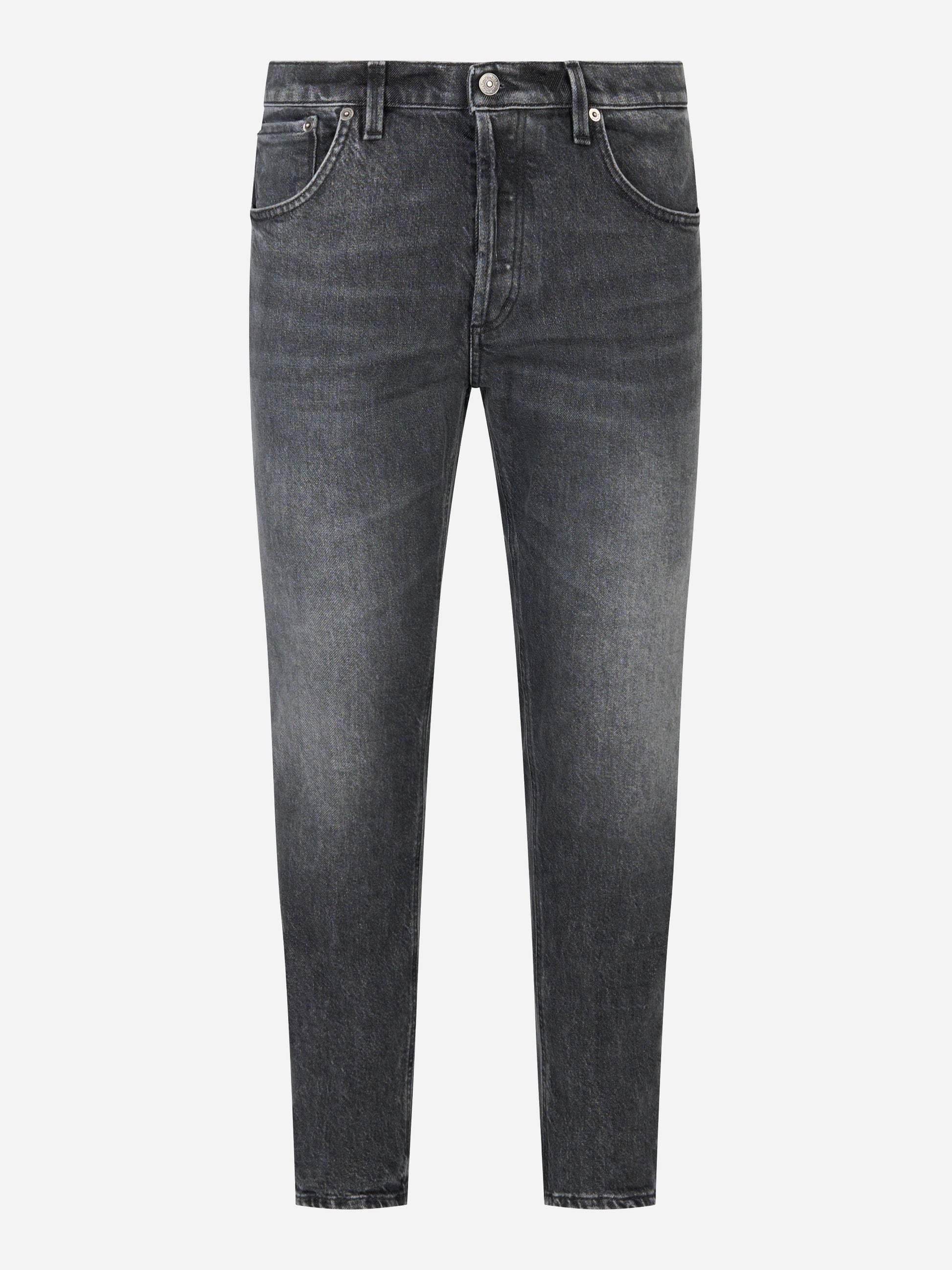 Jeans carrot fit Brighton in denim stretch grigio