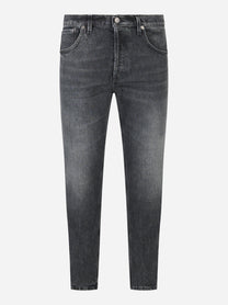 Jeans carrot fit Brighton in denim stretch grigio