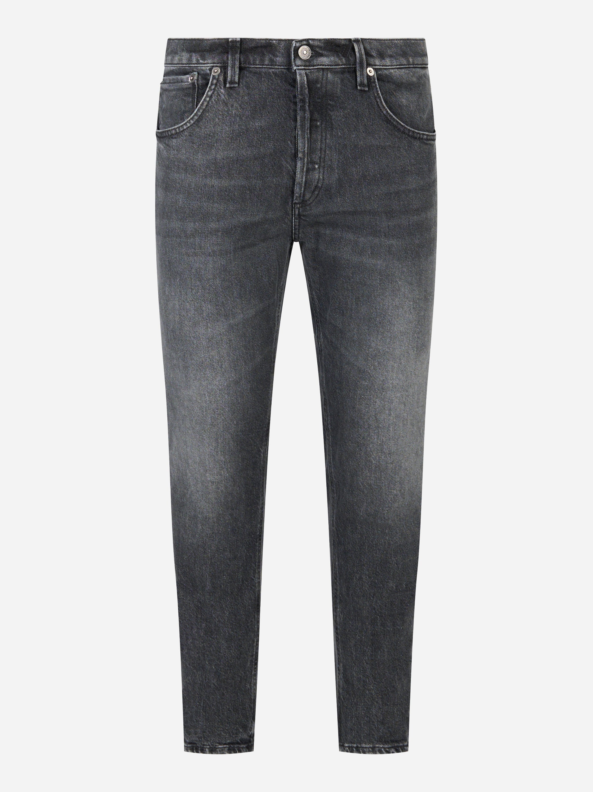 Jeans carrot fit Brighton in denim stretch grigio