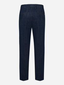 Pantalone regular fit James in denim blu