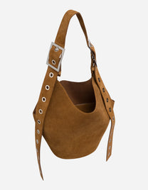 Borsa Big hobo in crosta beige