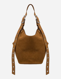 Borsa Big hobo in crosta beige