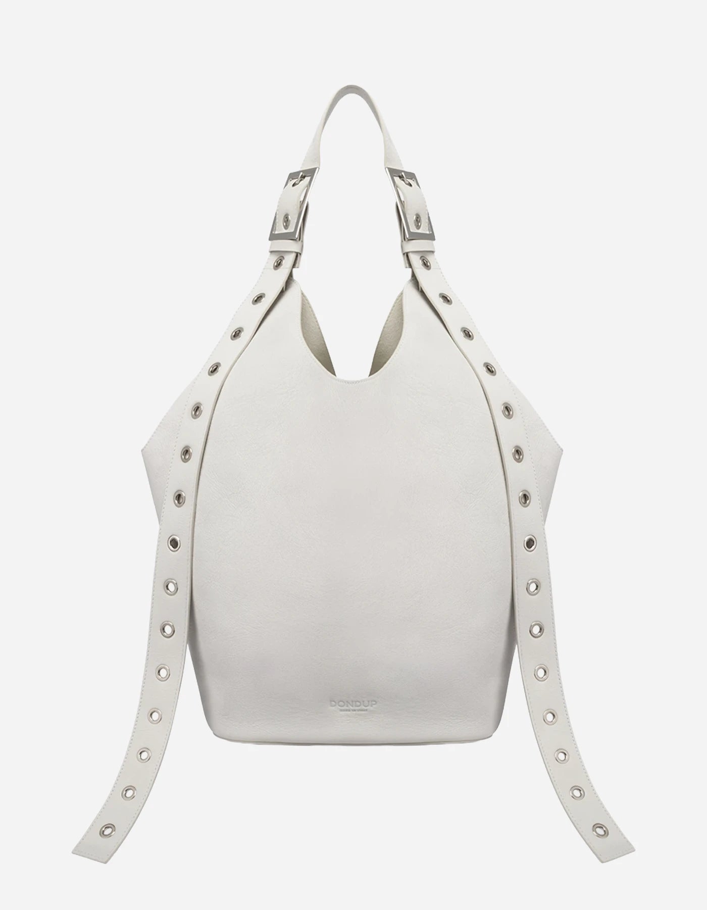 Borsa Small hobo in pelle bianca