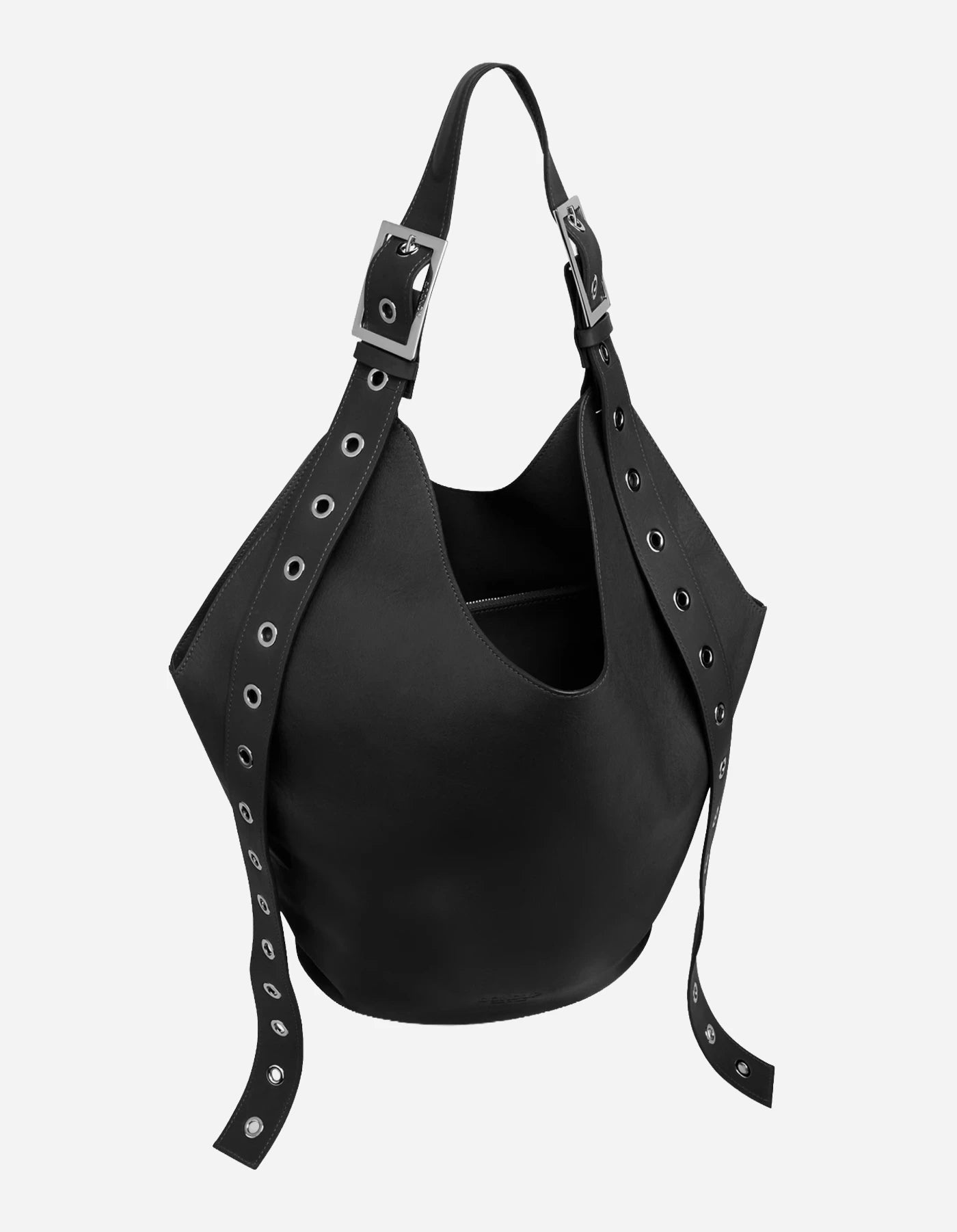 Borsa Big hobo in pelle nera