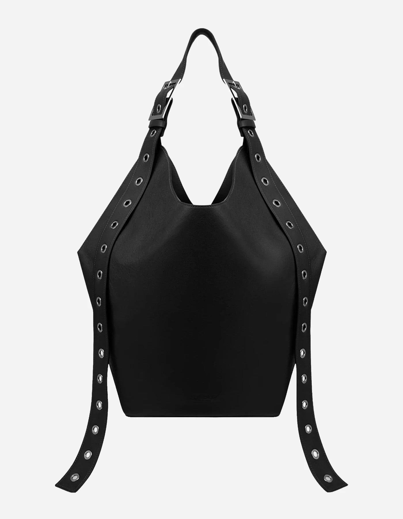 Borsa Big hobo in pelle nera