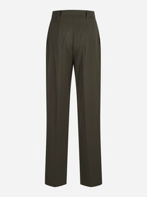 Pantalone sartoriale a gamba dritta verde - dettaglio del prodotto