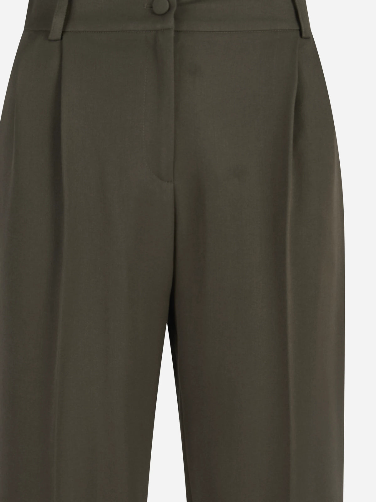 Pantalone sartoriale a gamba dritta verde - vista posteriore