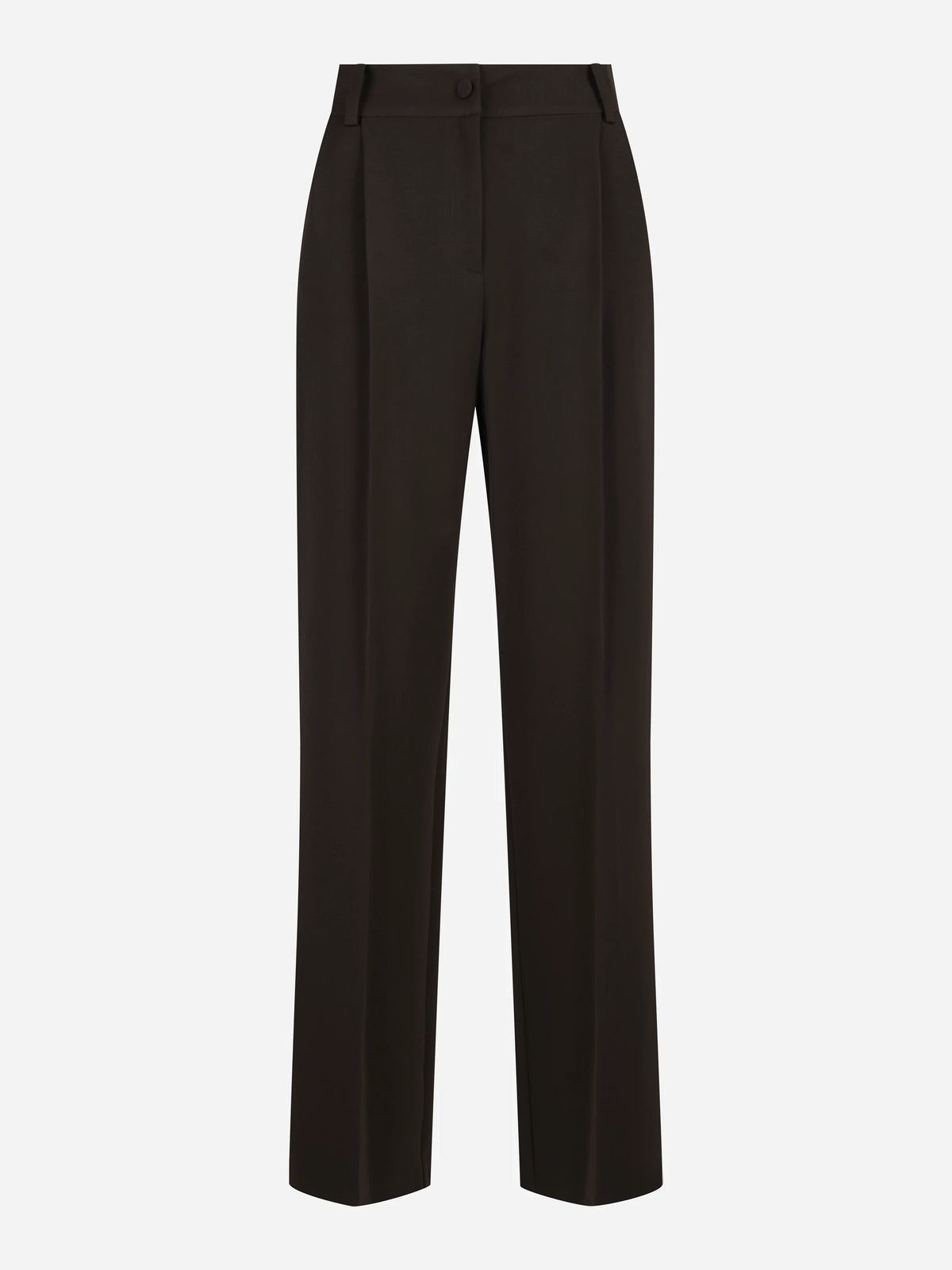 Pantalone sartoriale a gamba dritta testa di moro - vista frontale