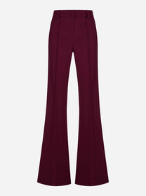 Pantalone flare bordeaux - vista frontale