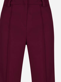 Pantalone flare bordeaux - vista posteriore