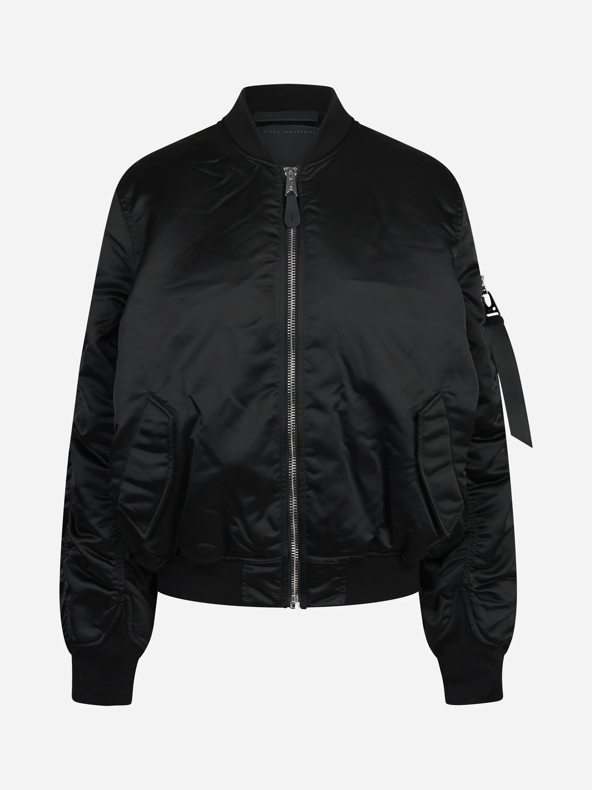 Bomber MA-1 UV in nylon nero - vista frontale