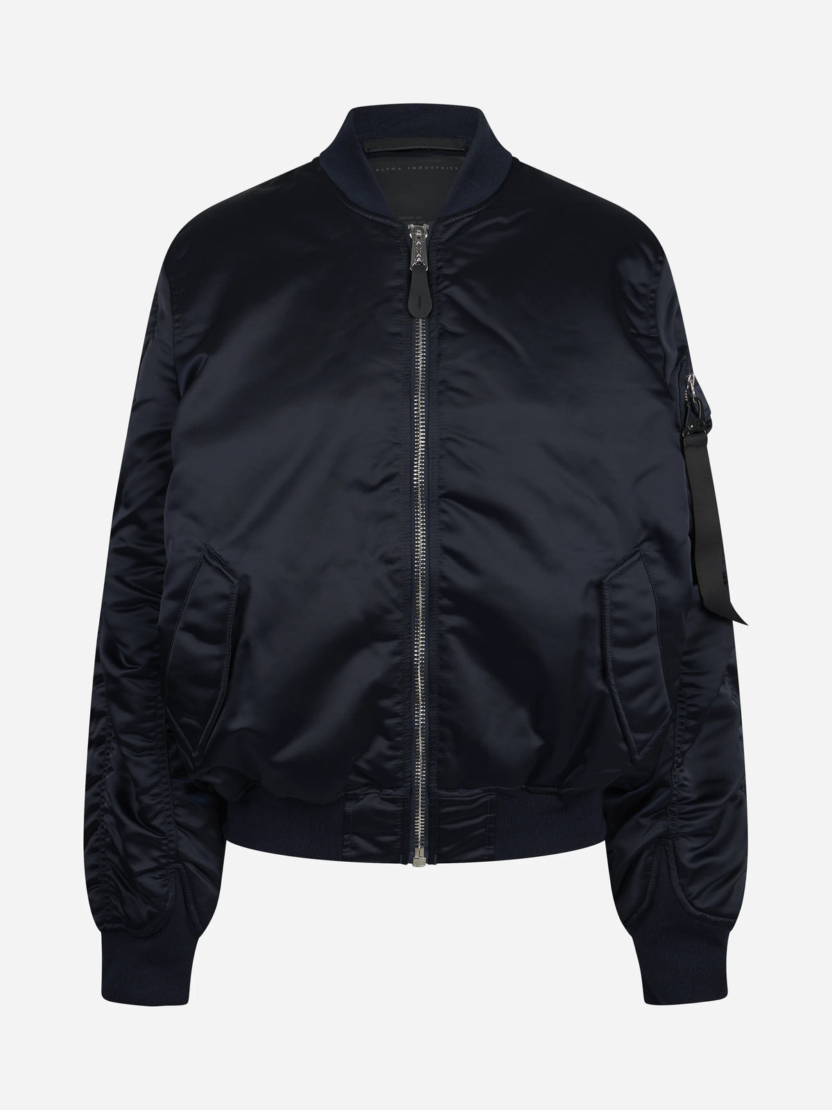 Bomber MA-1 UV in nylon blu - vista frontale