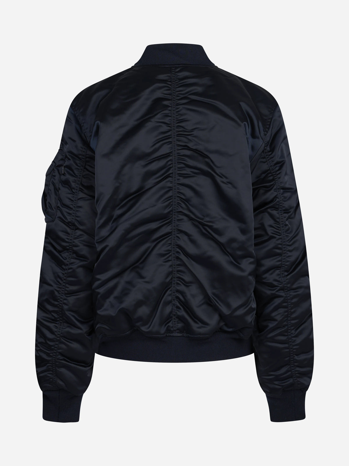 Bomber MA-1 UV in nylon blu - vista posteriore