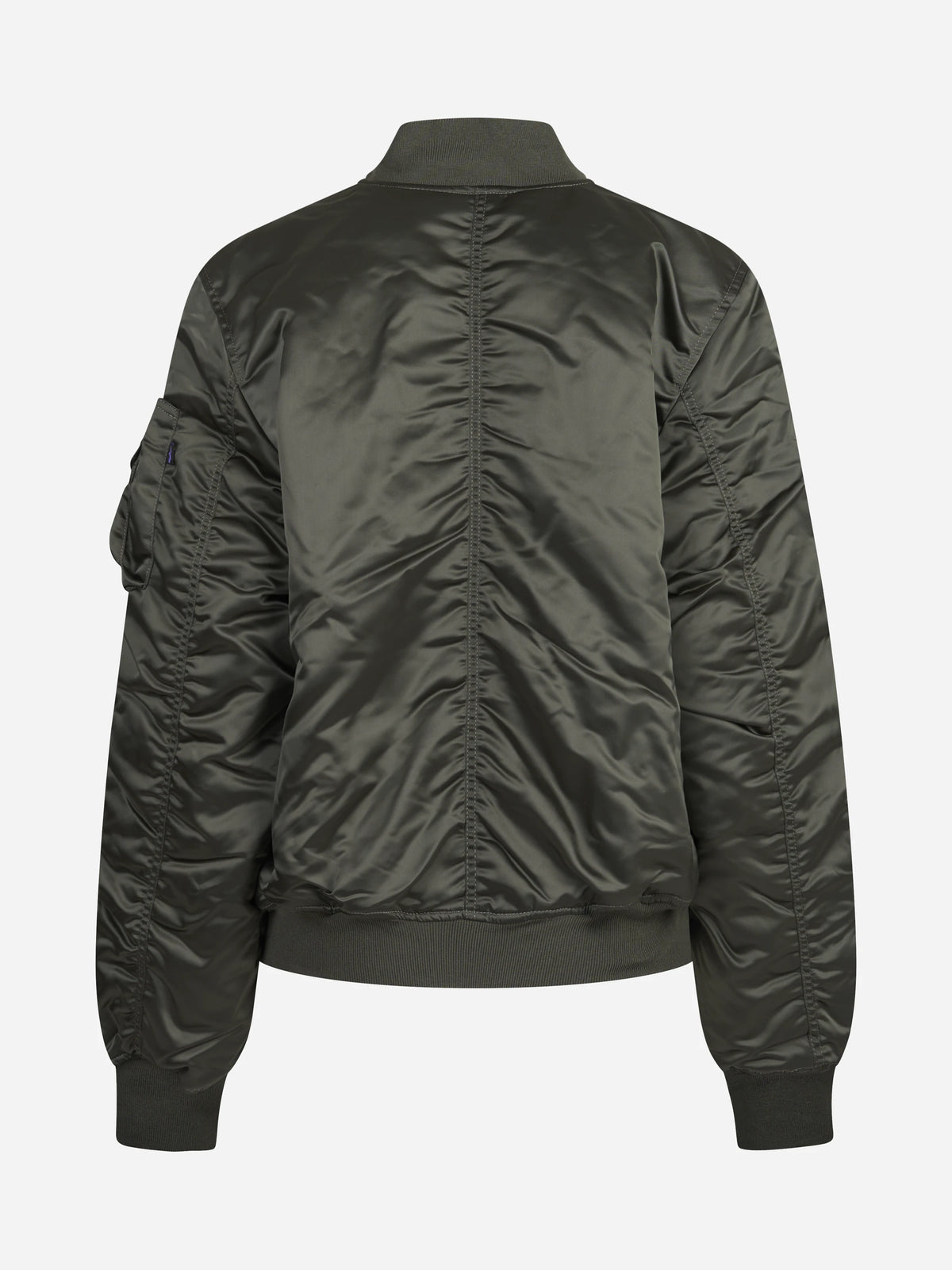 Bomber MA-1 UV in nylon verde vintage - vista posteriore