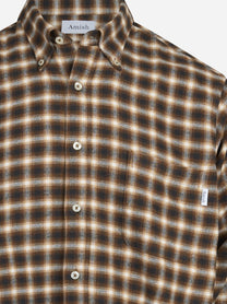 Camicia America check marrone - vista posteriore
