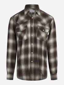 Camicia Texaco check marrone - vista frontale