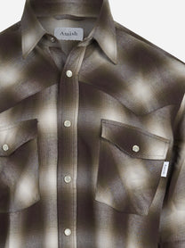 Camicia Texaco check marrone - vista posteriore