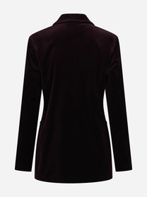 Blazer Galbusera in velluto bordeaux - vista posteriore