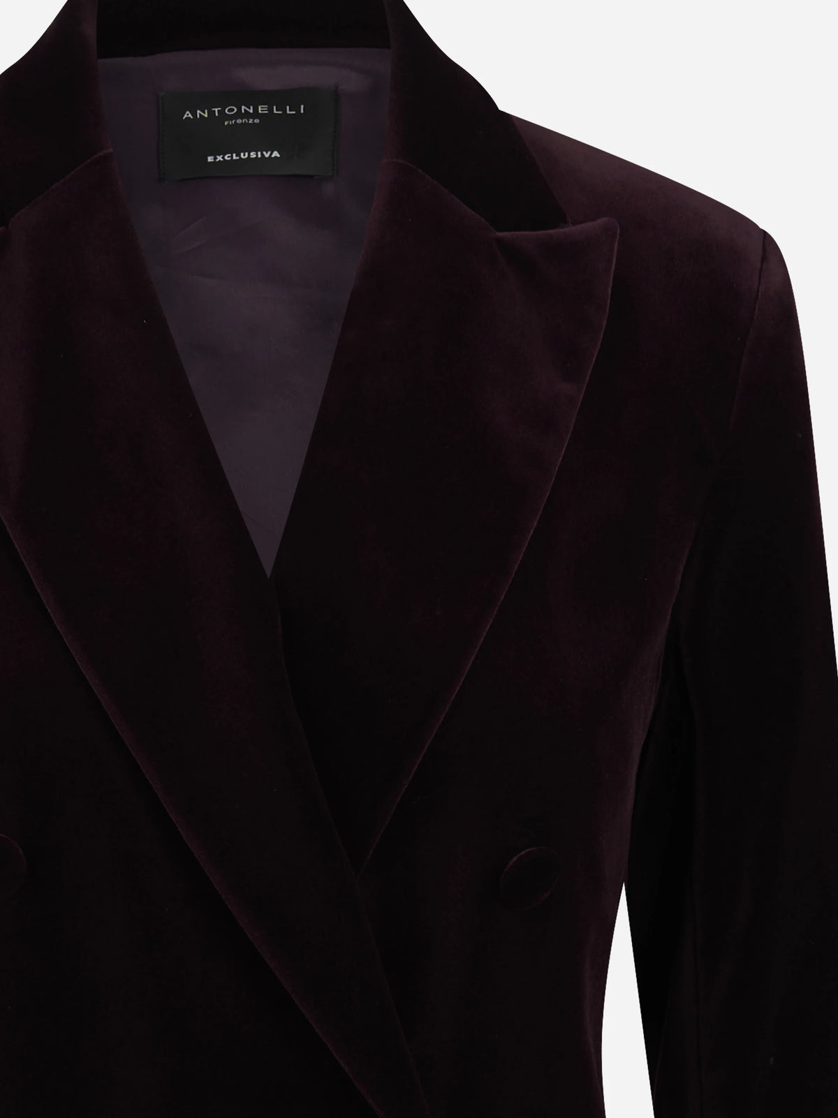 Blazer Galbusera in velluto bordeaux - dettaglio del prodotto