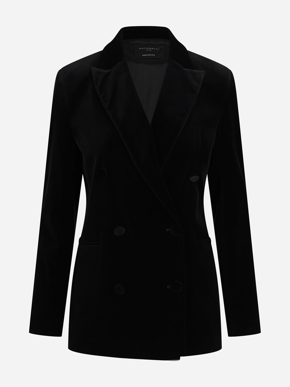Blazer Galbusera in velluto nero - vista frontale