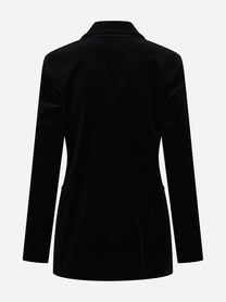 Blazer Galbusera in velluto nero - vista posteriore