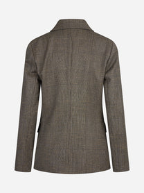 Blazer Einaudi doppiopetto check marrone - vista posteriore