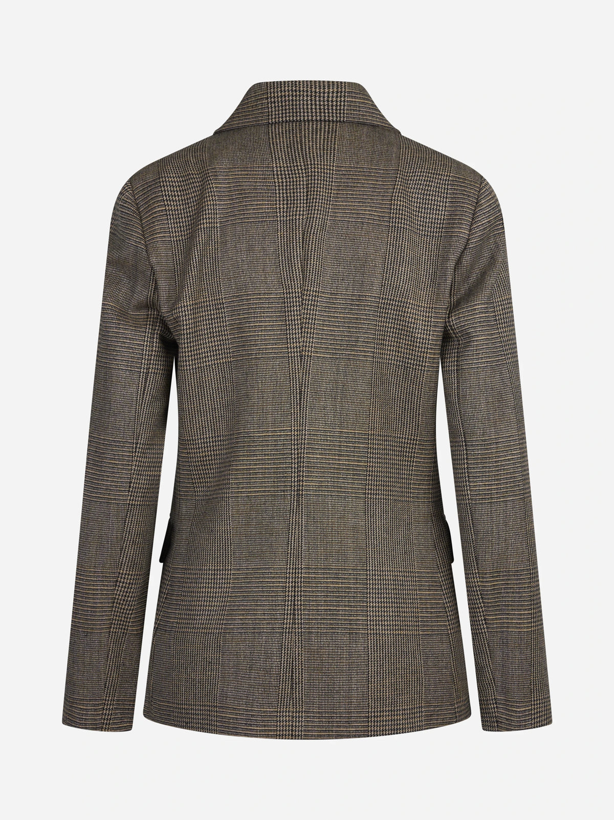 Blazer Einaudi doppiopetto check marrone - vista posteriore