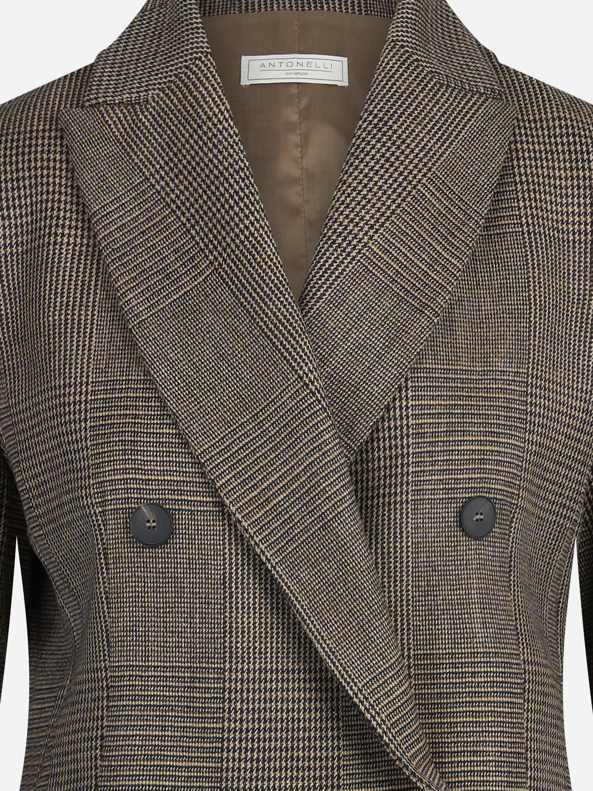 Blazer Einaudi doppiopetto check marrone - dettaglio del prodotto