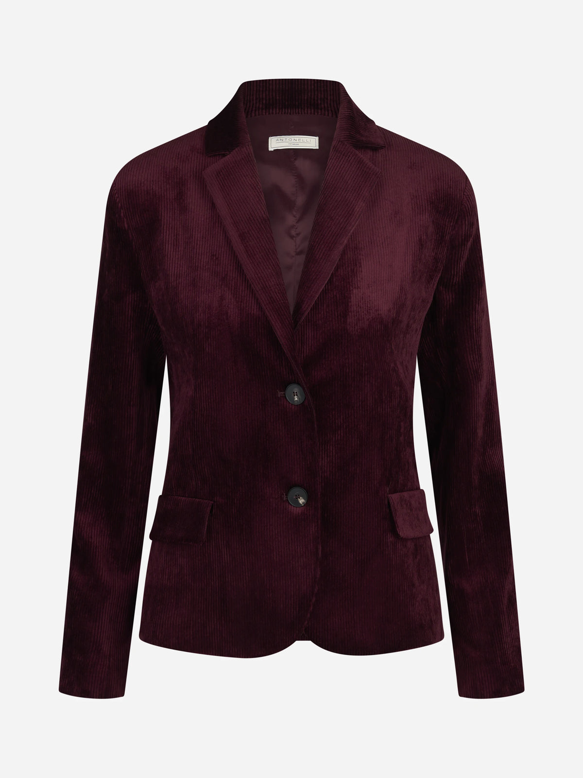 Blazer Eraclito in velluto bordeaux - vista frontale