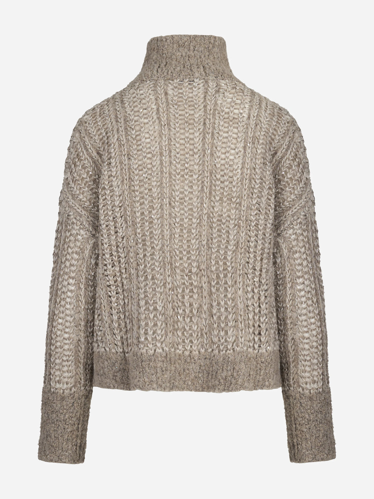 Maglia Gallura a collo alto in misto alpaca - vista posteriore