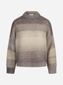 Maglia Loira a fasce sfumate in misto alpaca - vista frontale