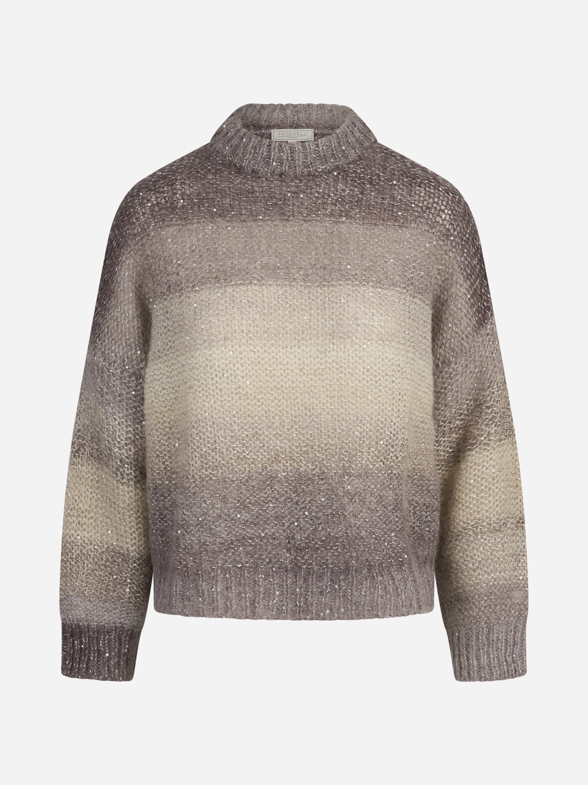 Maglia Loira a fasce sfumate in misto alpaca - vista frontale