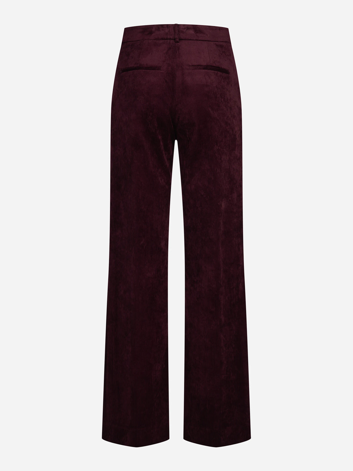 Pantaloni Prunelli dritti in velluto bordeaux - vista posteriore