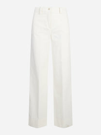 Pantaloni Rubiera in cotone stretch bianchi - vista frontale