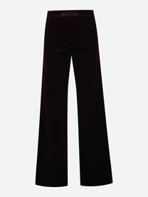 Pantaloni Samuel in velluto bordeaux - vista frontale