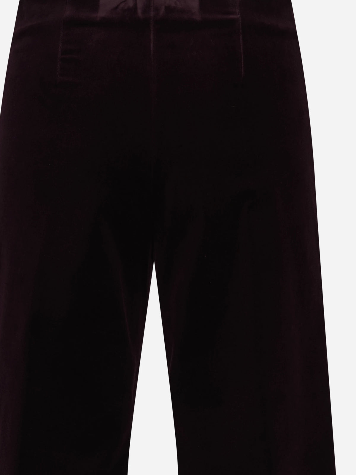 Pantaloni Samuel in velluto bordeaux - dettaglio del prodotto