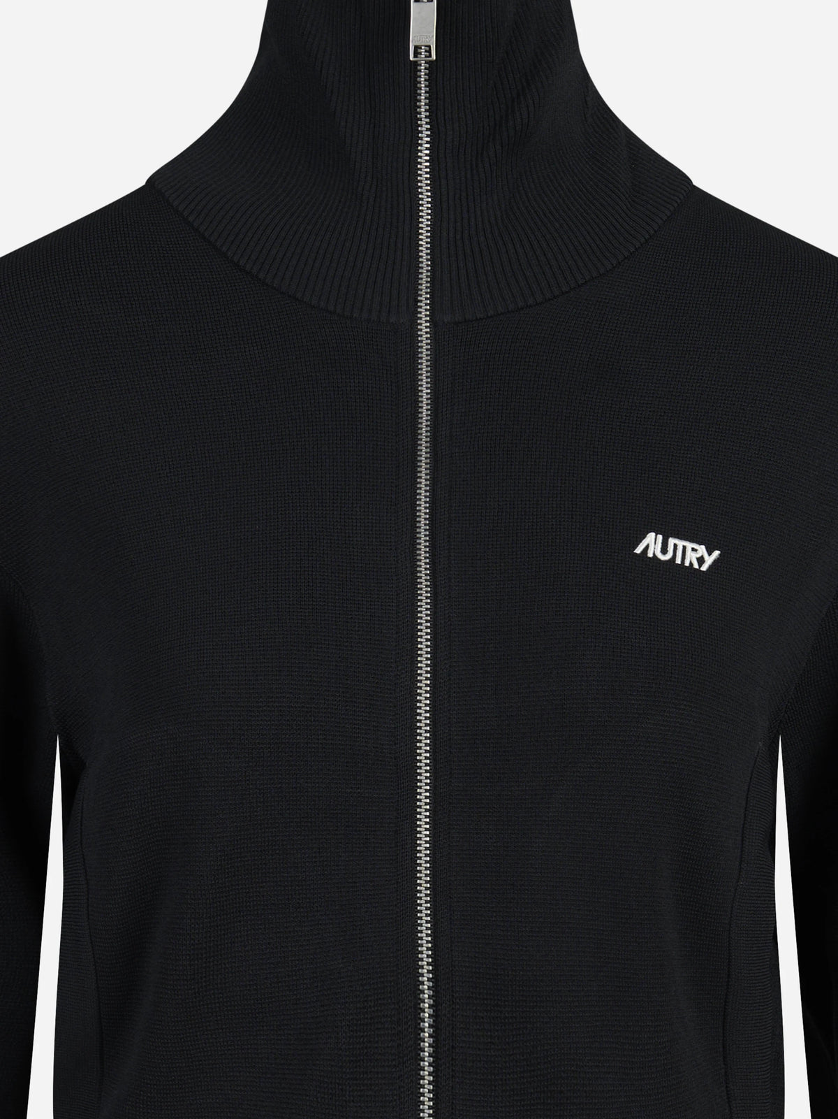 Giacca in maglia con zip nero - vista posteriore