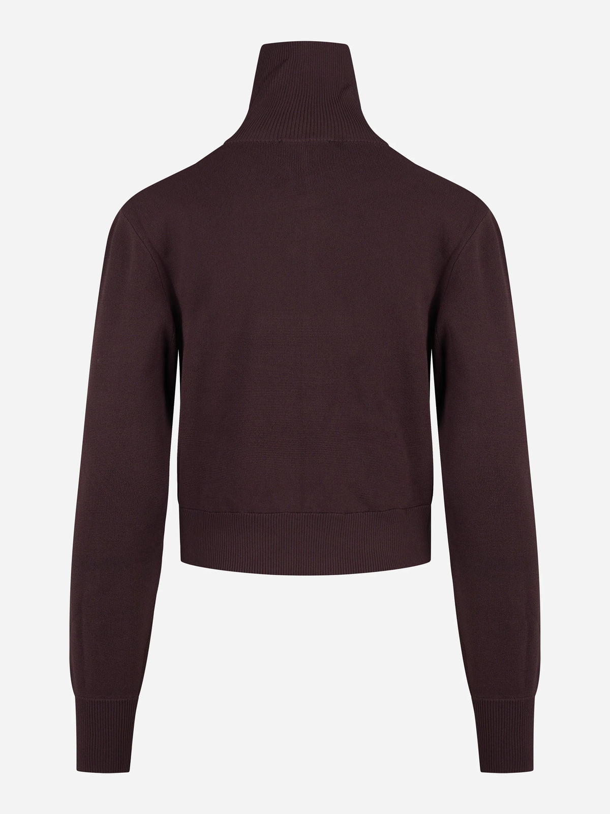 Giacca in maglia con zip bordeaux - dettaglio del prodotto