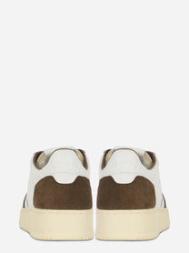 Sneakers Medalist Low In Pelle Bianca E Suede Marrone
