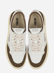 Sneakers Medalist Low In Pelle Bianca E Suede Marrone