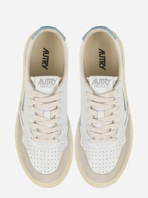 Sneakers Medalist Low In Suede E Pelle Bianca E Forget Me Not