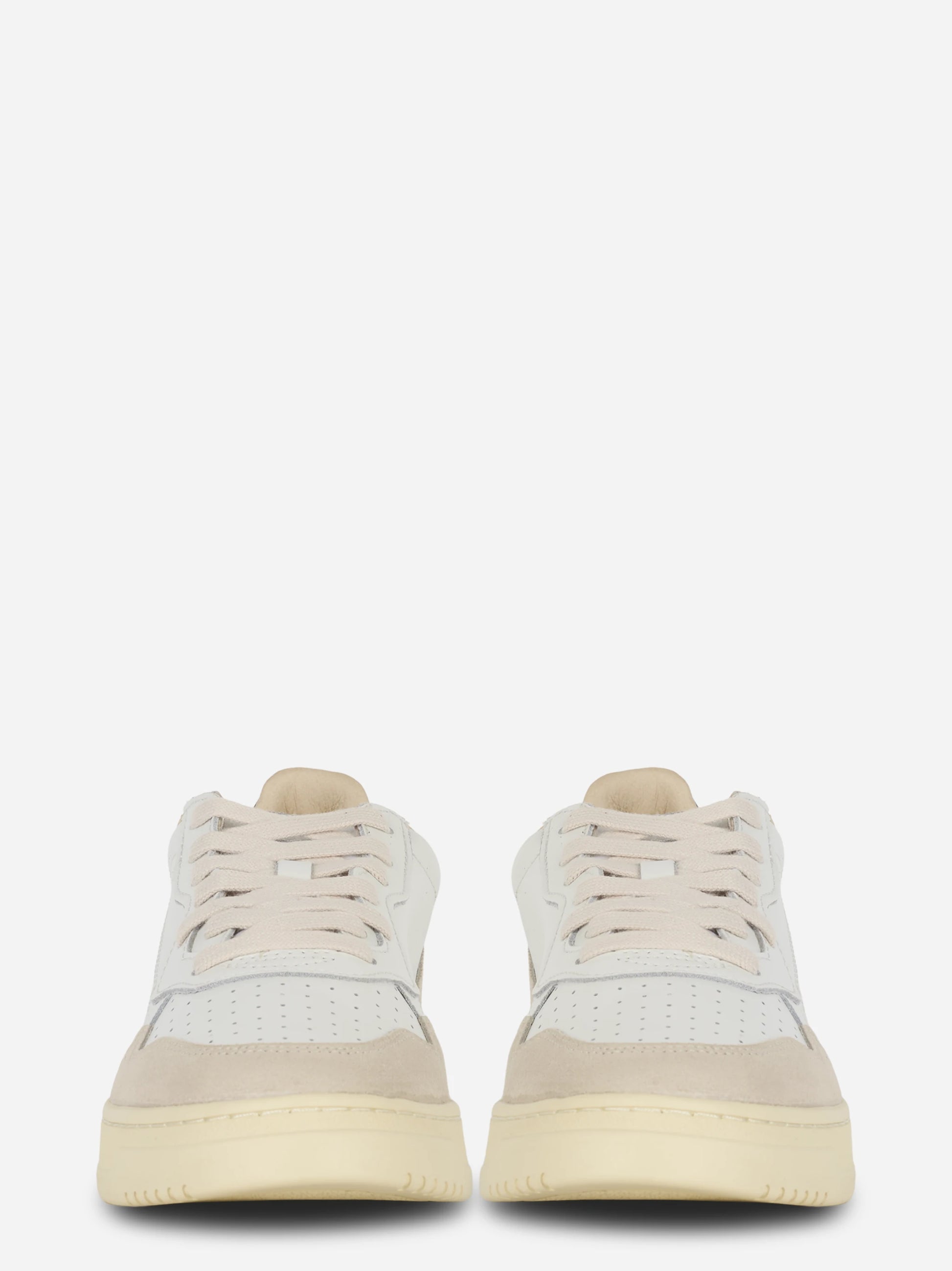 Sneakers Medalist Low In Suede E Pelle Bianca E Forget Me Not